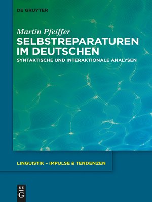 cover image of Selbstreparaturen im Deutschen